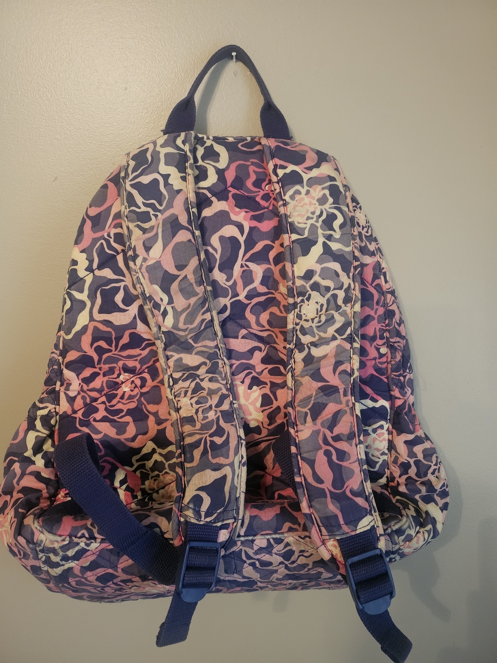 Vera Bradley Pink Floral Quilted Backpack - Picture 6 of 9